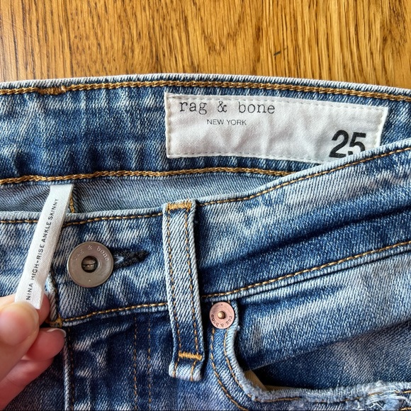 Rag & Bone | Nina High Rise Skinny Ankle Jean - Picture 13 of 15